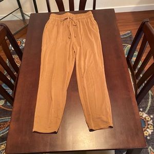 Light weight tan joggers.